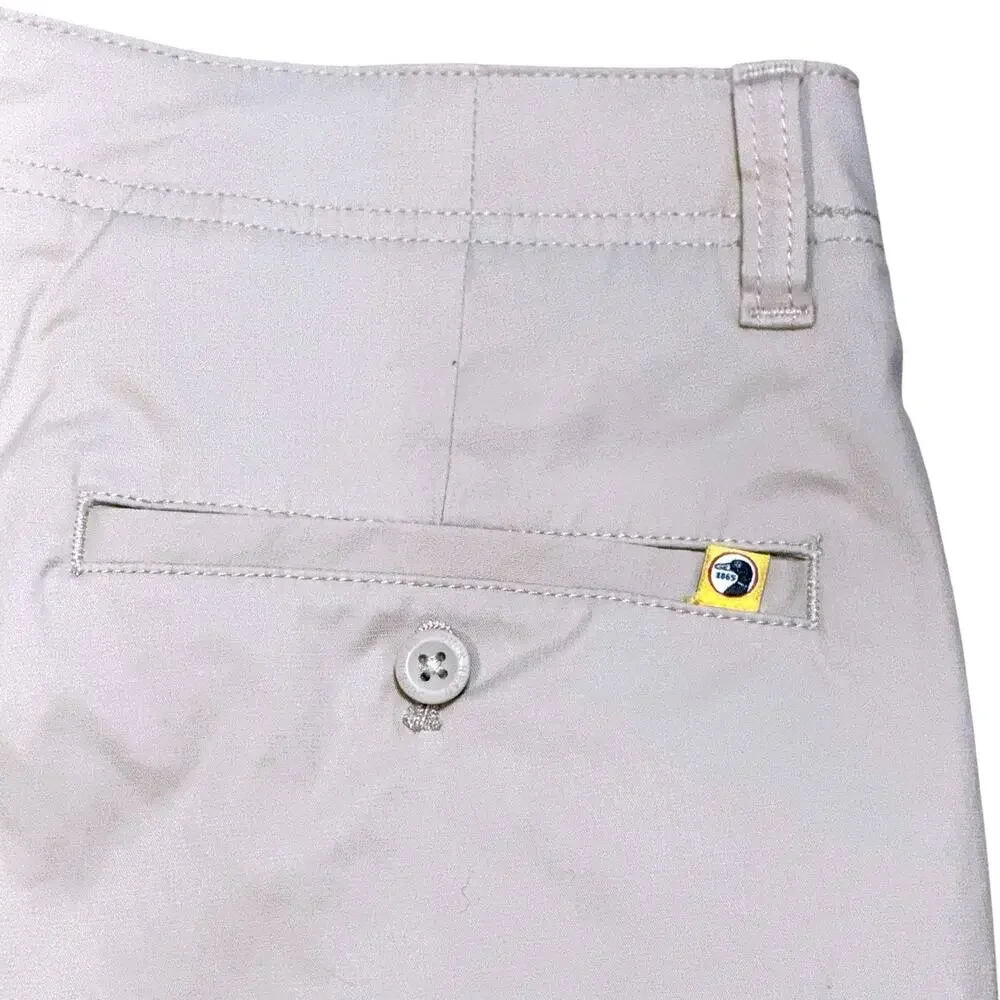 Duck Head Khaki Tech Pants Mens Beige Straight Leg Stretch Preppy Size 38/30